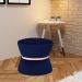 Puff Decorativo Sala de Estar 45cm Dhaka Veludo Azul Marinho G15 - Gran Belo