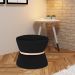 Puff Decorativo Sala de Estar 45cm Dhaka Veludo Preto G15 - Gran Belo