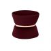 Puff Decorativo Sala de Estar 45cm Dhaka Veludo Vinho G15 - Gran Belo