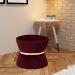 Puff Decorativo Sala de Estar 45cm Dhaka Veludo Vinho G15 - Gran Belo