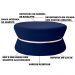 Puff Decorativo Sala de Estar 95cm Dhaka Veludo Azul Bic G15 - Gran Belo
