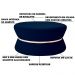 Puff Decorativo Sala de Estar 95cm Dhaka Veludo Azul Marinho G15 - Gran Belo
