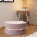 Puff Decorativo Sala de Estar 95cm Dhaka Veludo Rosê G15 - Gran Belo