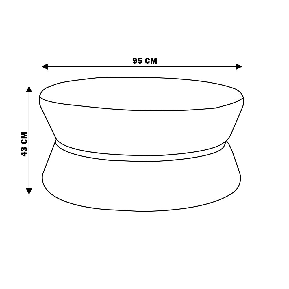 Puff Decorativo Sala de Estar 95cm Dhaka Veludo Rosê G15 - Gran Belo