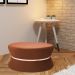 Puff Decorativo Sala de Estar 95cm Dhaka Veludo Telha G15 - Gran Belo