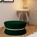 Puff Decorativo Sala de Estar 95cm Dhaka Veludo Verde G15 - Gran Belo