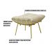 Puff Decorativo Sala de Estar Abel Pés Dourado Veludo Bege G41 - Gran Belo