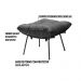 Puff Decorativo Sala de Estar Abel Pés Preto Suede Cinza G41 - Gran Belo