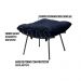 Puff Decorativo Sala de Estar Abel Pés Preto Veludo Azul G41 - Gran Belo