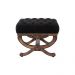 Puff Decorativo Sala de Estar Arsenal Veludo Preto G71 - Gran Belo