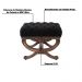 Puff Decorativo Sala de Estar Arsenal Veludo Preto G71 - Gran Belo