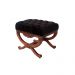 Puff Decorativo Sala de Estar Arsenal Veludo Preto G71 - Gran Belo