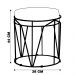 Puff Decorativo Sala de Estar Base Bronze Chloe Veludo Bege G41 - Gran Belo
