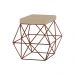 Puff Decorativo Sala de Estar Base Bronze Trixie Veludo Bege G41 - Gran Belo