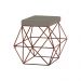 Puff Decorativo Sala de Estar Base Bronze Trixie Veludo Cinza G41 - Gran Belo