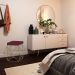 Puff Decorativo Sala de Estar Base Gold Trixie Suede Bordô G41 - Gran Belo