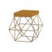 Puff Decorativo Sala de Estar Base Gold Trixie Suede Mostarda G41 - Gran Belo