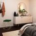 Puff Decorativo Sala de Estar Base Gold Trixie Suede Verde G41 - Gran Belo