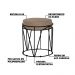 Puff Decorativo Sala de Estar Base Preto Chloe Suede Cappuccino - Gran Belo