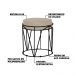 Puff Decorativo Sala de Estar Base Preto Chloe Veludo Bege G41 - Gran Belo