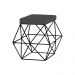 Puff Decorativo Sala de Estar Base Preto Trixie Suede Cinza - Gran Belo