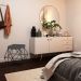 Puff Decorativo Sala de Estar Base Preto Trixie Suede Cinza - Gran Belo
