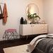 Puff Decorativo Sala de Estar Base Preto Trixie Suede Rosa G41 - Gran Belo