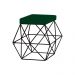 Puff Decorativo Sala de Estar Base Preto Trixie Suede Verde G41 - Gran Belo