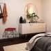 Puff Decorativo Sala de Estar Base Preto Trixie Suede Vermelho G41 - Gran Belo