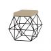 Puff Decorativo Sala de Estar Base Preto Trixie Veludo Bege G41 - Gran Belo