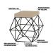 Puff Decorativo Sala de Estar Base Preto Trixie Veludo Bege G41 - Gran Belo
