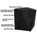 Puff Decorativo Sala de Estar Blois Veludo Preto G15 - Gran Belo