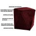 Puff Decorativo Sala de Estar Blois Veludo Vinho G15 - Gran Belo