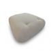 Puff Decorativo Sala de Estar Cloud Design Minimalista Pés Dourados Bouclê Off White G66 - Gran Belo