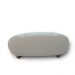 Puff Decorativo Sala de Estar Cloud Design Minimalista Pés Dourados Bouclê Off White G66 - Gran Belo