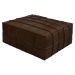 Puff Decorativo Sala de Estar Frances Trio Couro Marrom G72 - Gran Belo