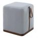 Puff Decorativo Sala de Estar Nurse Cinza Claro G55 - Gran Belo
