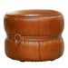 Puff Decorativo Sala de Estar Rene Debrum Couro Caramelo G72 - Gran Belo