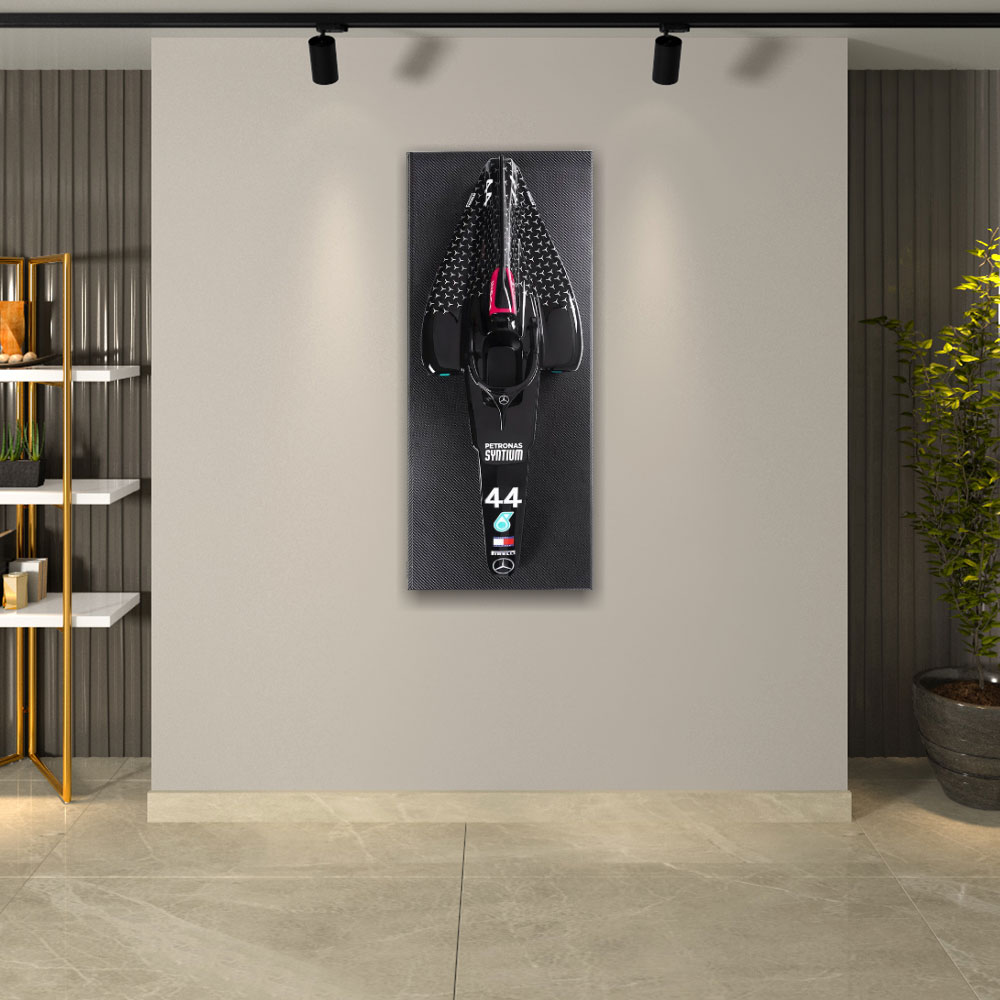 Quadro 3D Carenagem Carro Fórmula 1 Cockpit Mercedes Lewis Hamilton G53 - Gran Belo