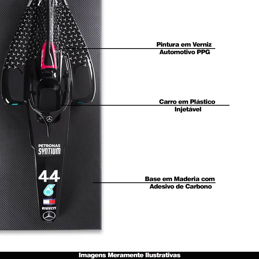 Quadro 3D Carenagem Carro Fórmula 1 Cockpit Mercedes Lewis Hamilton G53 - Gran Belo