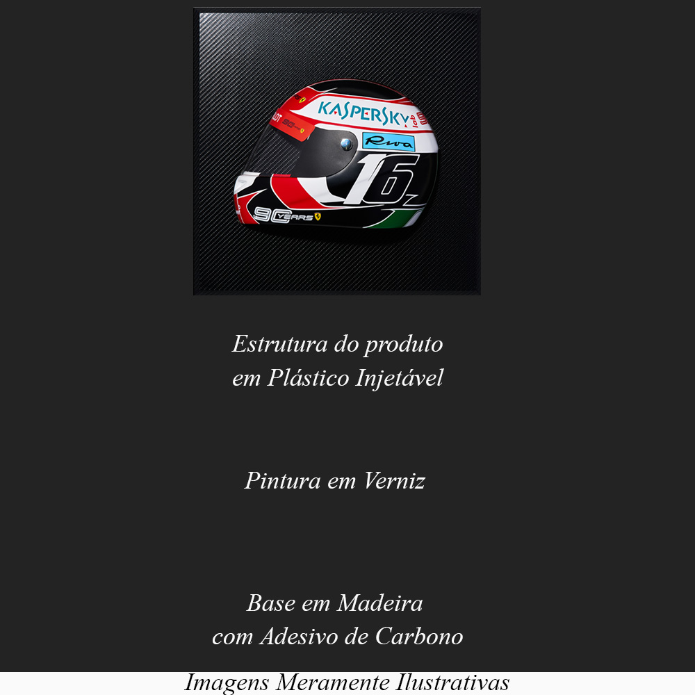 Quadro 3D Decorativo Helmet CL SF90 Branco G53 - Gran Belo