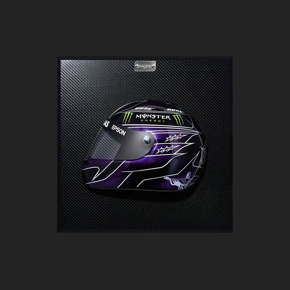 Quadro 3D Decorativo Helmet Capacete Fórumula 1 50X50 Lewis Hamilton 2019 G53 - Gran Belo