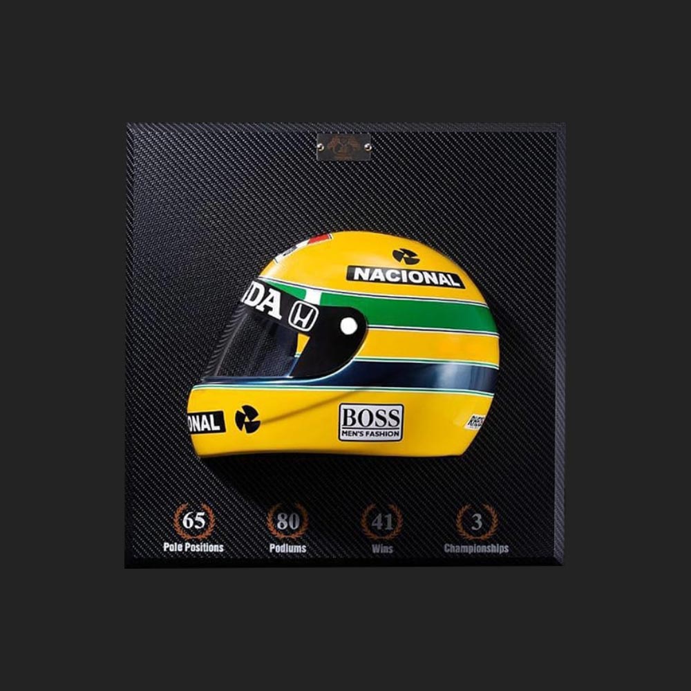 Quadro 3D Decorativo Helmet F1 SN 1988 Amarelo G53 - Gran Belo