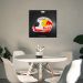 Quadro 3D Decorativo Helmet MV 2021 Branco/Vermelho - Gran Belo