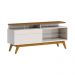 Rack Bancada 1 Gaveta com Nicho 146cm Amy Off White/Freijó G29 - Gran Belo