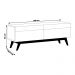 Rack Bancada 2 Gavetas 146cm Amy Off White/Freijó G29 - Gran Belo