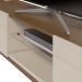 Rack Bancada 2 Gavetas 218cm Amy Off White/Freijó G29 - Gran Belo