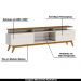 Rack Bancada 2 Gavetas com Nicho 218cm Amy Off White/Freijó G29 - Gran Belo