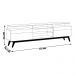 Rack Bancada 2 Gavetas com Nicho 218cm Amy Off White/Freijó G29 - Gran Belo