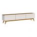 Rack Bancada 3 Gavetas 180cm Amy Off White/Freijó G29 - Gran Belo